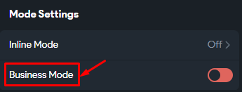 Настройки бота в WebApp