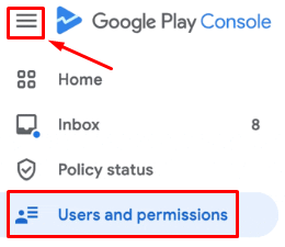 Permissions in the Google Play Console