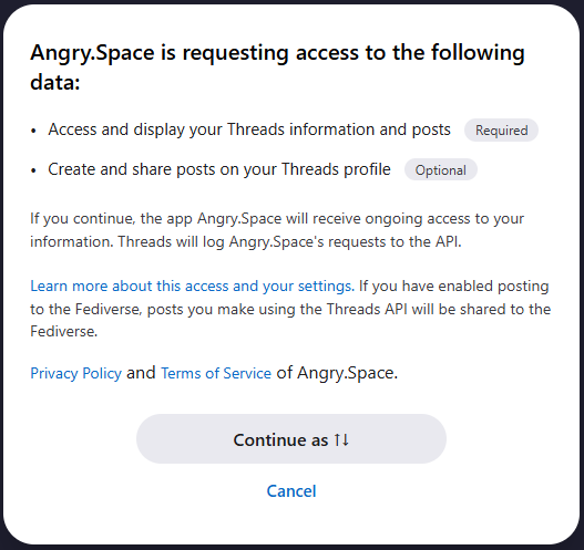 Threads connection